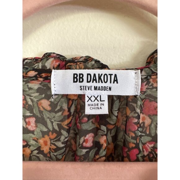 NWT BB Dakota by Steve Madden Ditsy Floral Boho Dress size XXL Sheer Cottage - Picture 5 of 8